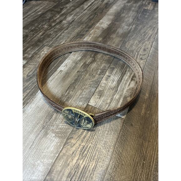 Tucson Arizona Cactus Stagecoach Fort Vintage Belt Buckle Brass - Picture 1 of 5